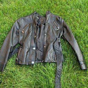 JOU JOU Leather Jacket Children